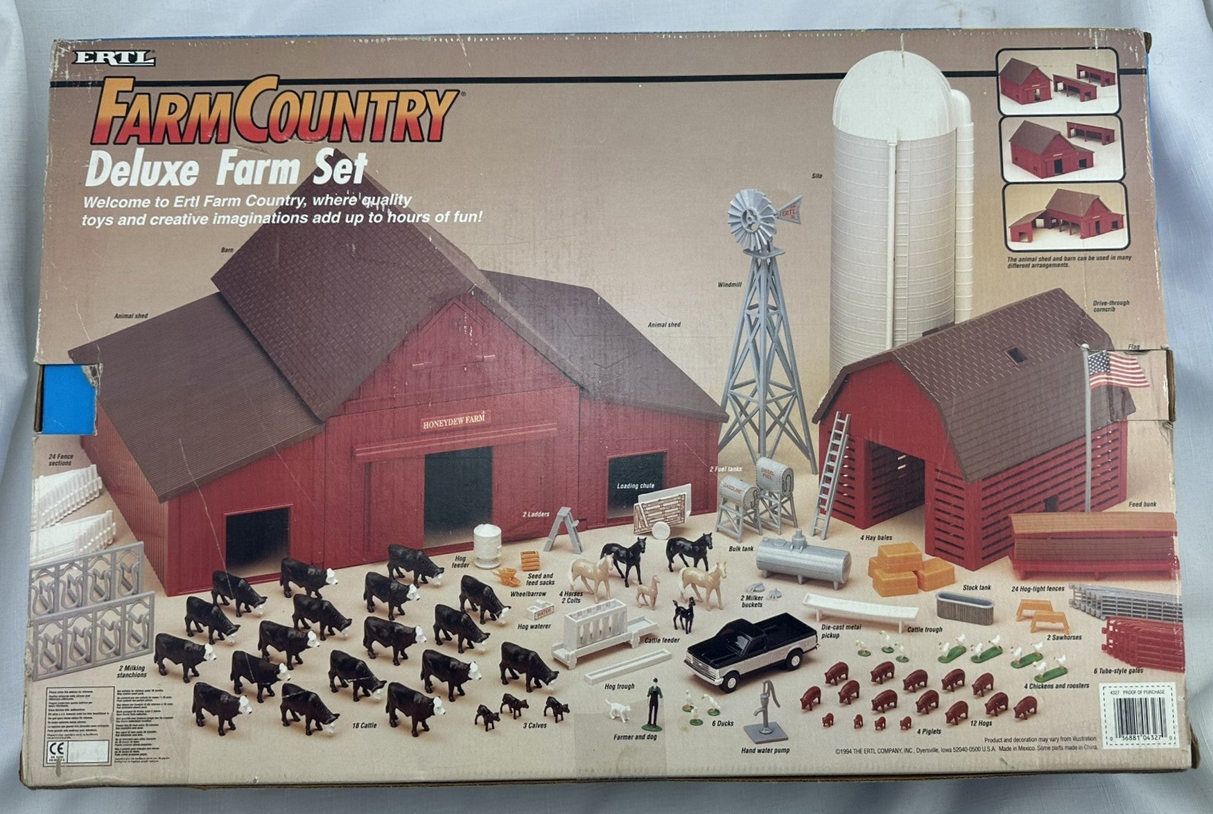 Ertl Farm Country Deluxe Barn Set - 1995 - Complete - Great Condition ...