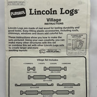 Lincoln Logs Village Set 987 - Playskool - Complete - Great Condition
