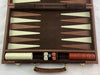 Backgammon Game 15.5" x 9.5" Felt Case - Complete - Great Condition