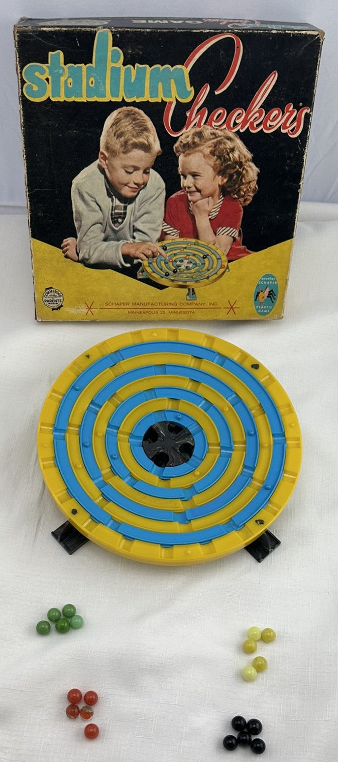 Stadium Checkers - 1952 - Schaper - Good Condition | Mandi's Attic Toys