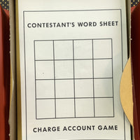 Jan Murray's Charge Account TV Word Game - 1961 - Transogram - Great Condition