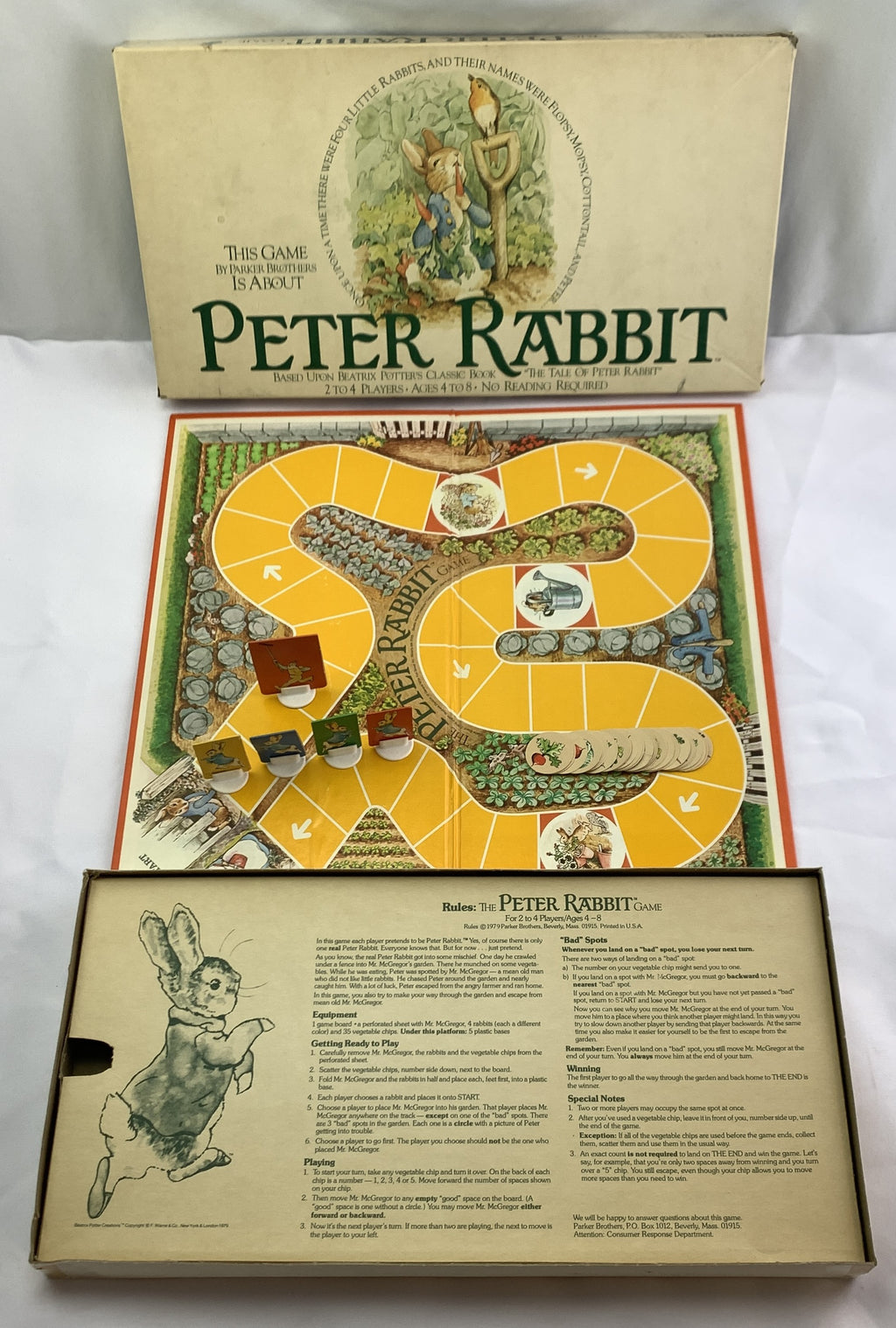 The Peter Rabbit Game - Parker Brothers - Very Good Condition