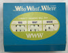 The Who, What, or Where Game - 1970 - Milton Bradley - Good Condition