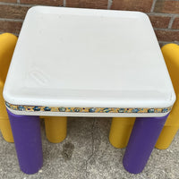 Little Tikes Table with 2 Chunky Chairs - Good Condition