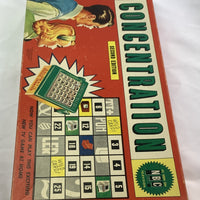 Concentration Game 2nd Edition - 1960 - Milton Bradley - Great Condition