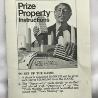 Prize Property Game - 1974 - Milton Bradley - Great Condition