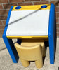 Little Tikes Child Size Desk and Yellow Chunky Chair - Very Good Condition