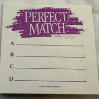 Perfect Match Game - 1991 - Parker Brothers - Great Condition