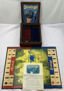 Stratego Game in Wooden Box Bookshelf - 2005 - Milton Bradley - Great Condition