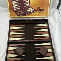 15 1/2" x 10" Backgammon Game in Box - Complete - Great Condition