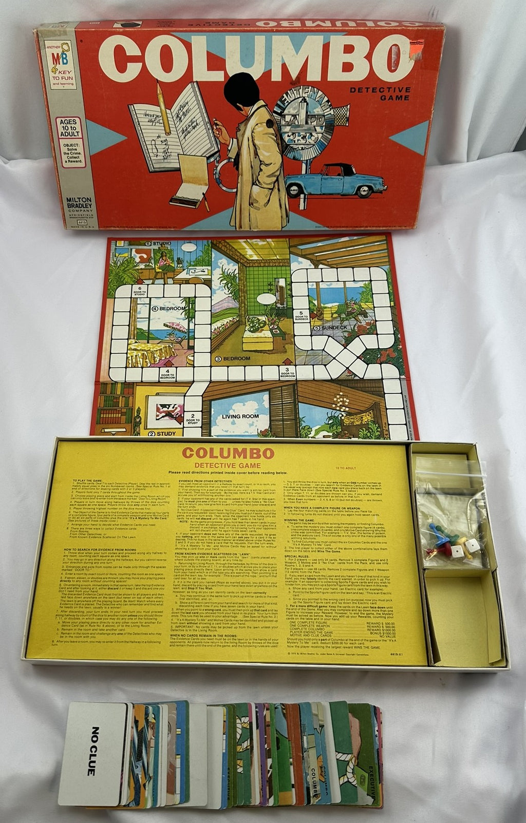 Columbo Detective Game - 1973 - Milton Bradley - Great Condition