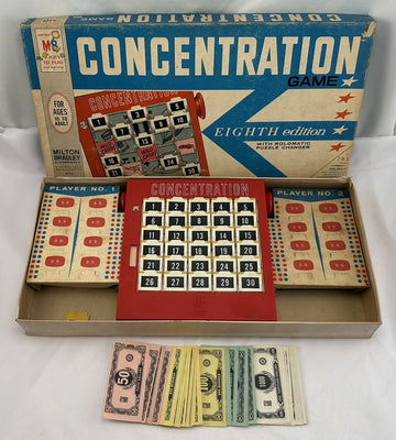 Concentration Game 8th Edition - 1968 - Milton Bradley - Good Condition