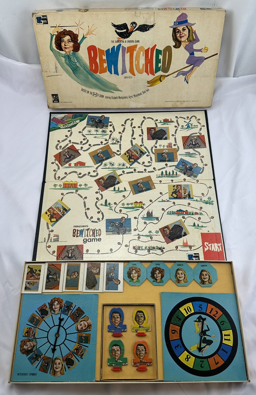 Bewitched Board Game - 1964 - Game Gems - Good Condition