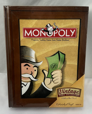 Monopoly Wood Bookshelf Game - 2005 - Milton Bradley - New/Sealed