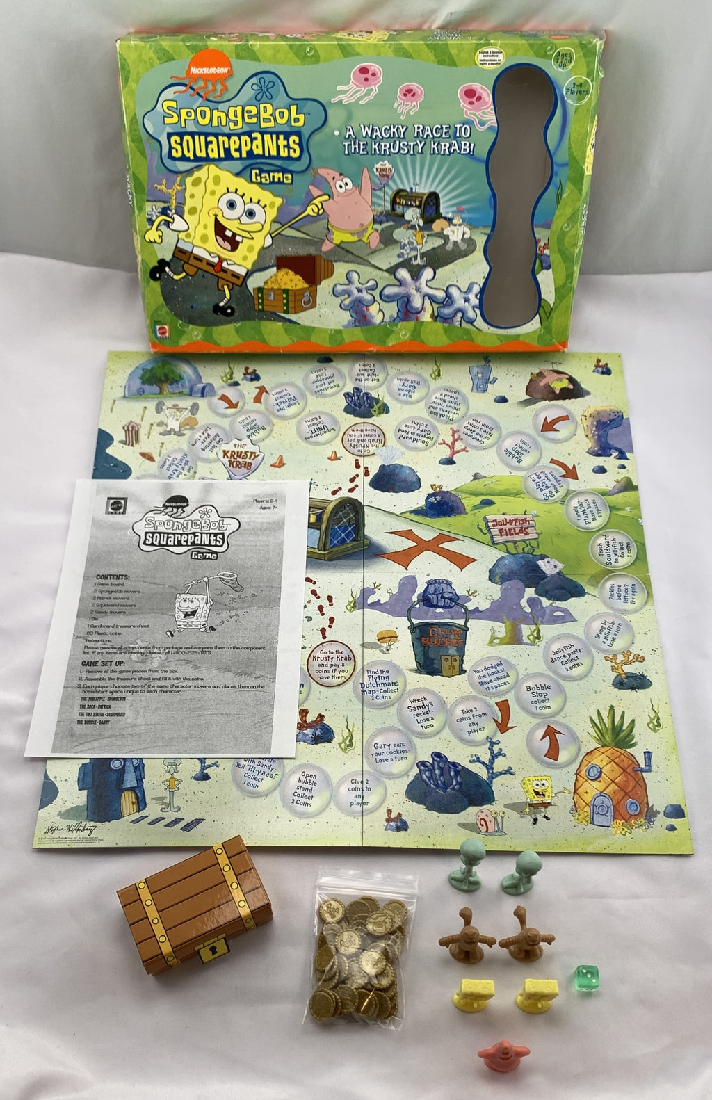 Nickelodeon SpongeBob Squarepants Game - 2002 - Mattel - Great Condition