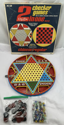 2 in 1 Chinese Checkers and Checkers 538 - Ohio Art - Good Condition