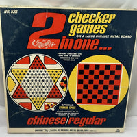 2 in 1 Chinese Checkers and Checkers 538 - Ohio Art - Good Condition