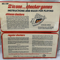 2 in 1 Chinese Checkers and Checkers 538 - Ohio Art - Good Condition