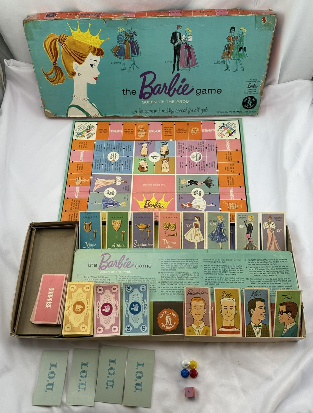Barbie Queen of the Prom Game - 1960 - Mattel - Good Condition