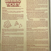 The Winning Ticket Game - 1977 - Ideal - Very Good Condition