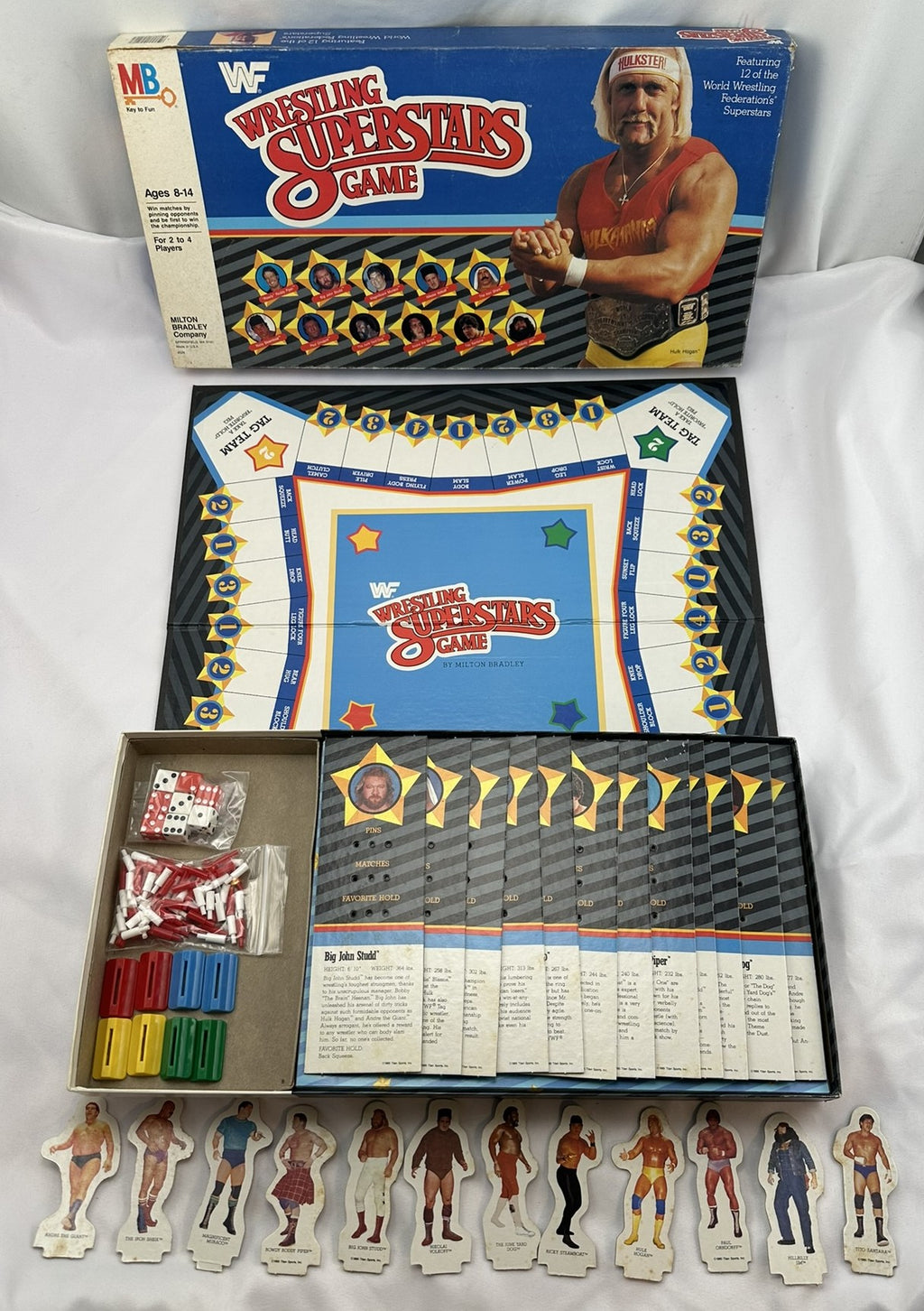 Wrestling Superstars Game - 1985 - Milton Bradley - Great Condition
