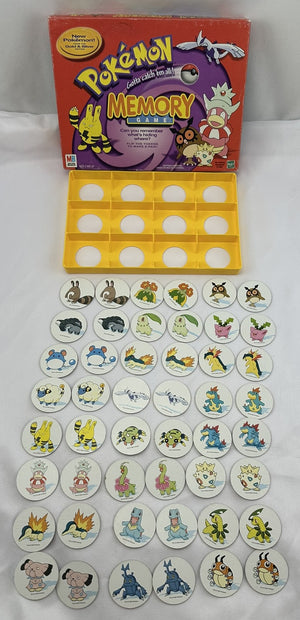 Pokemon Gold & Silver Memory Game - 2000 - Milton Bradley - Great Condition