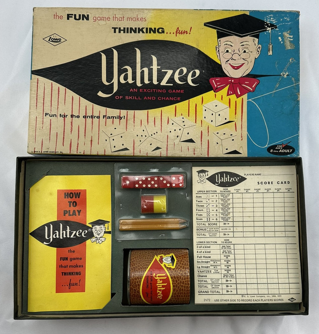 Yahtzee Game - 1956 - Milton Bradley - Great Condition