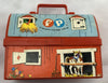 1962 Fisher Price Barn Lunch Box with Silo Thermos No Lid - 1962 - Good Condition