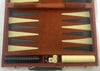 Reiss Backgammon Game 15 1/2" x 10" Red Courduroy - Complete - Great Condition