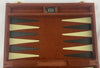 Reiss Backgammon Game 15 1/2" x 10" Red Courduroy - Complete - Great Condition