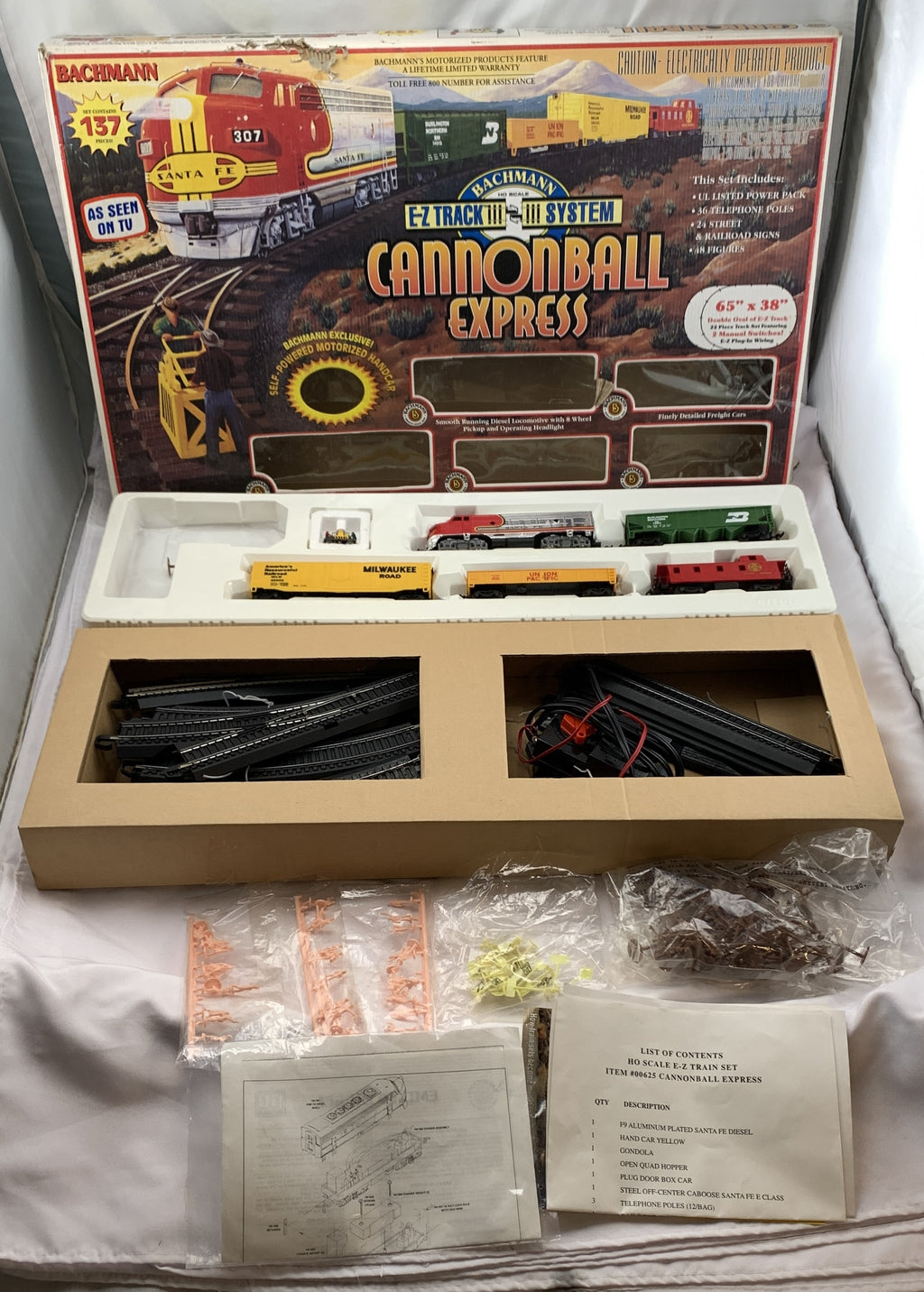 Bachmann Cannonball Express Train Set 00625 HO Scale - Bachmann - Never Used