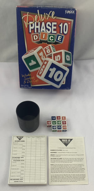 Phase 10 Dice Game - 1999 - Fundex - Great Condition