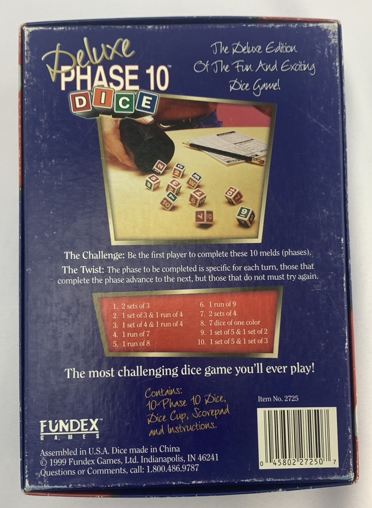 Phase 10 Dice Game 1999 Fundex Great Condition Mandi s Attic Toys phase-10-dice-game-1999-fundex-great-condition-mandi-s-attic-toys