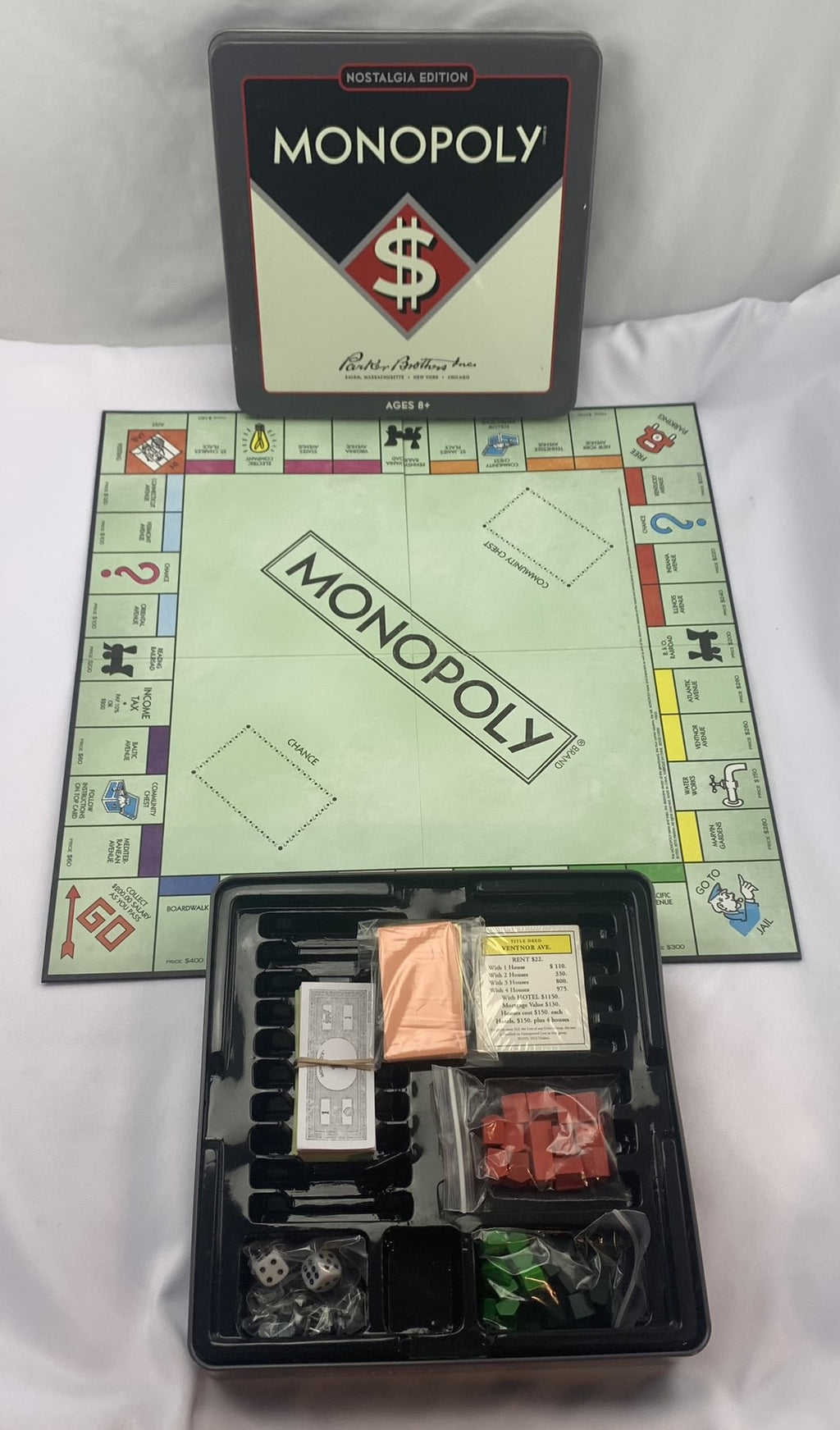 Monopoly Nostalgia Edition Tin - 2012 - Parker Brothers - Great Condition