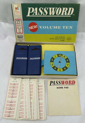 Password Game 10th Edition - 1972 - Milton Bradley - Great Condition