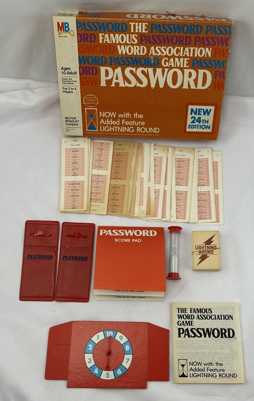 Password Game 24th Edition - 1985 - Milton Bradley - Great Condition