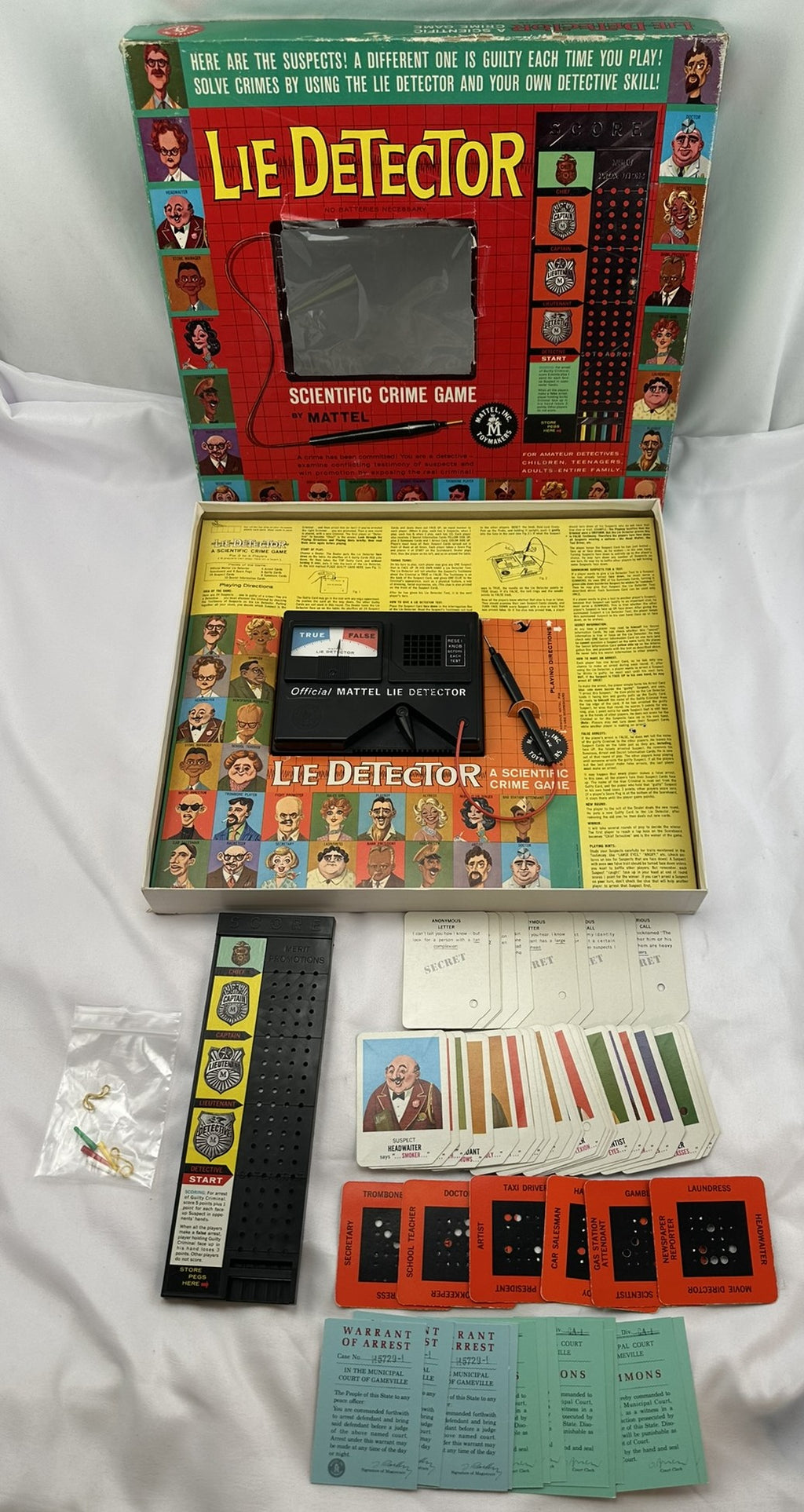 Lie Detector Game - 1960 - Mattel - Great Condition/Working