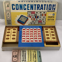 Concentration Game 4th Edition - 1965 - Milton Bradley - Good Condition