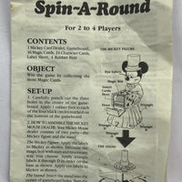 Mickey Mouse Spin-A-Round Game - 1986 - Milton Bradley - Good Condition