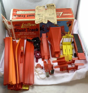 Johnny Lightning Stunt Track Set with Lots of Extras, in Original Box - 1970's - Topper Toys - Great Condition