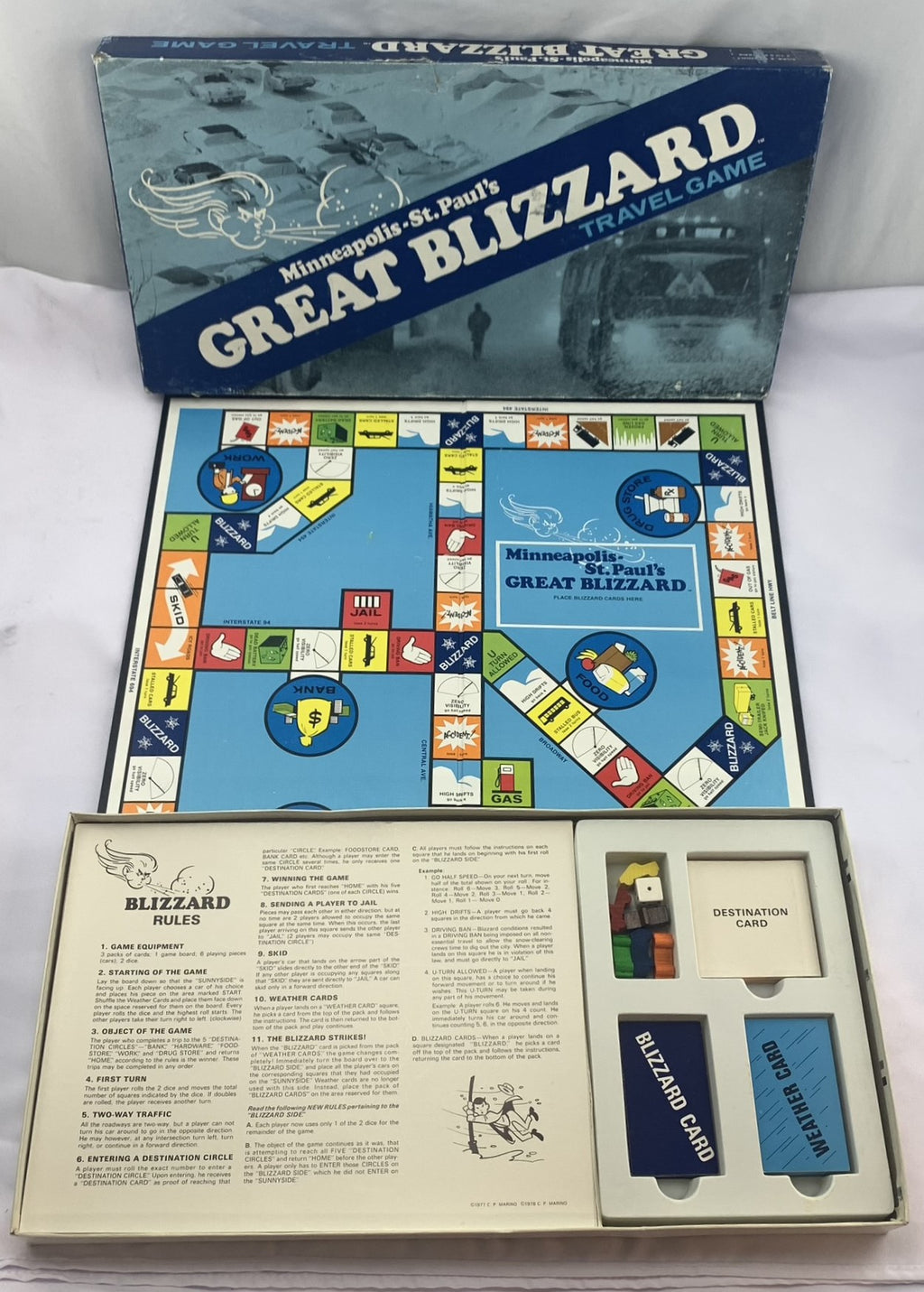 Minneapolis Great Blizzard of '77 Travel Game - 1977 - Good Condition
