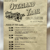 Overland Trail Game - 1960 - Transogram - Great Condition