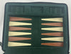 Reiss Backgammon Game Green Corduroy - Complete - Great Condition