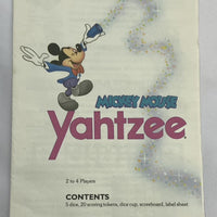 Mickey Yahtzee Game - 1988 - Milton Bradley - Great Condition