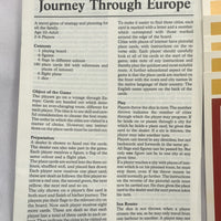 Journey Through Europe Game - 1982 - Ravensburger - Great Condition