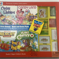 My First Games Book and Game Pack Candy Land, Hi Ho Cherry O, Chutes Ladder - 2001 - Milton Bradley - New/Sealed