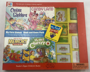 My First Games Book and Game Pack Candy Land, Hi Ho Cherry O, Chutes Ladder - 2001 - Milton Bradley - New/Sealed