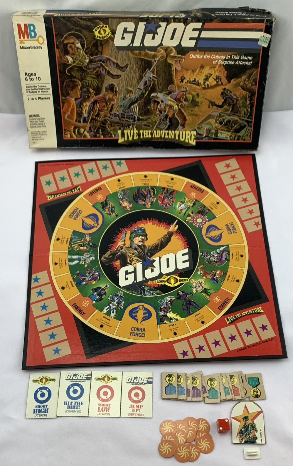 G.I. Joe Live The Adventure Game - 1986 - Milton Bradley - Very Good Condition