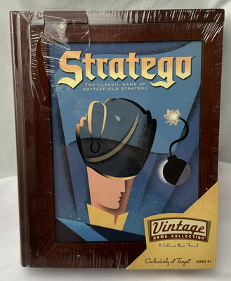 Stratego Game in Wooden Box Bookshelf - 2005 - Milton Bradley - New/Sealed