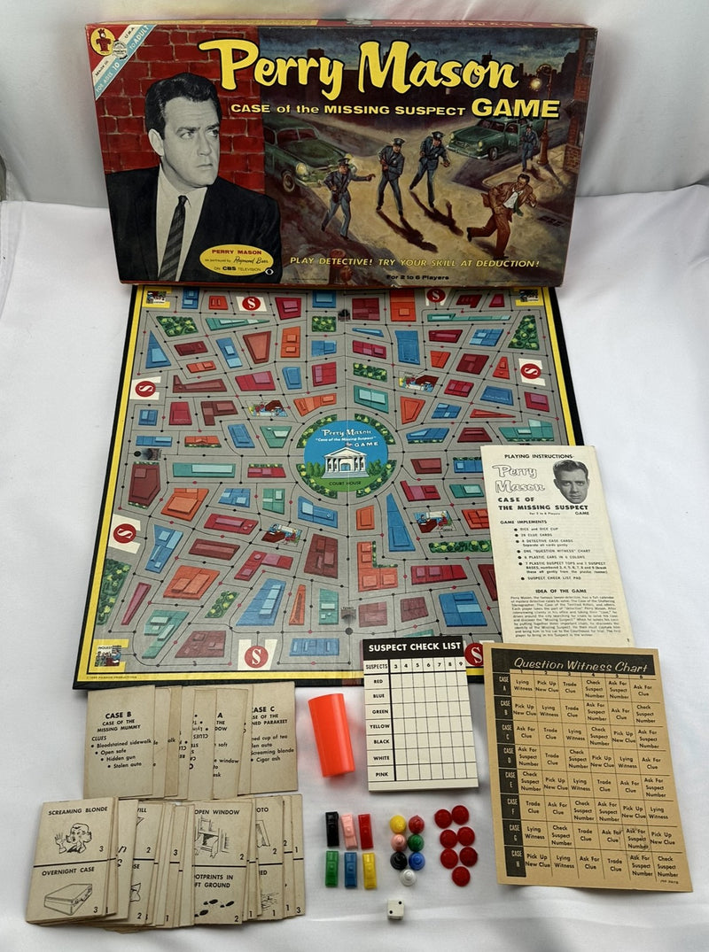 Perry Mason Game: Case of the Missing Suspect Game - 1959 